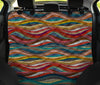 Colorful Abstract Waves Car Back Seat Pet Cover