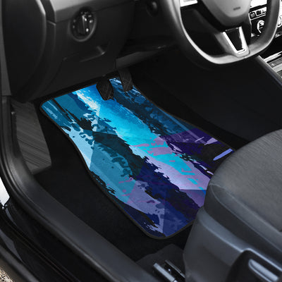 Blue Abstract 2 Car Floor Mats