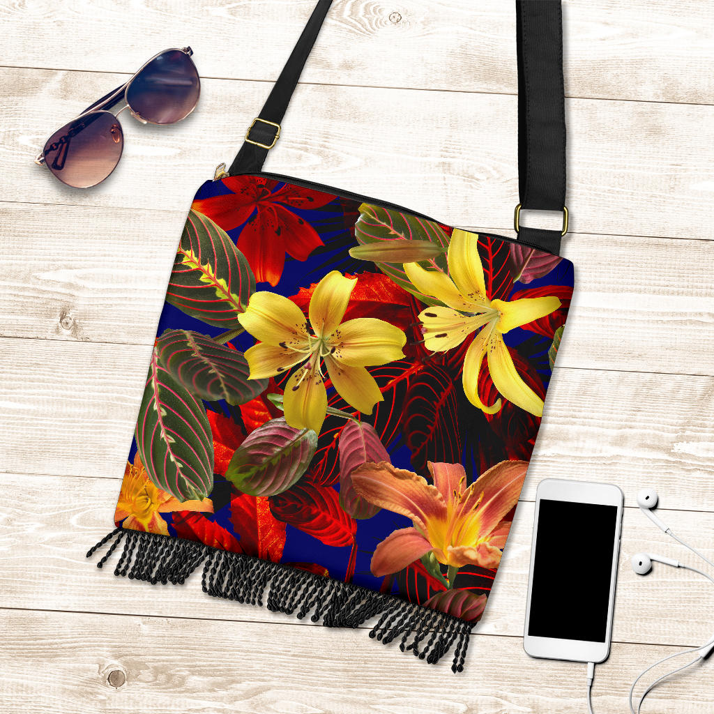 Colorful Flowers Crossbody Bag