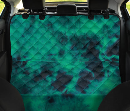 Green Tie Dye Print Grunge Car Back Seat Pet Cover