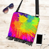Colorful Paint Splatter Abstrcat Art Crossbody Bag