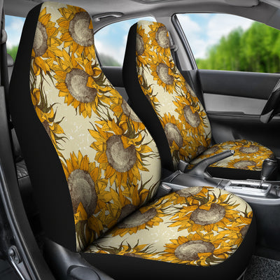 Vintage Sunflowers Car Seat Covers