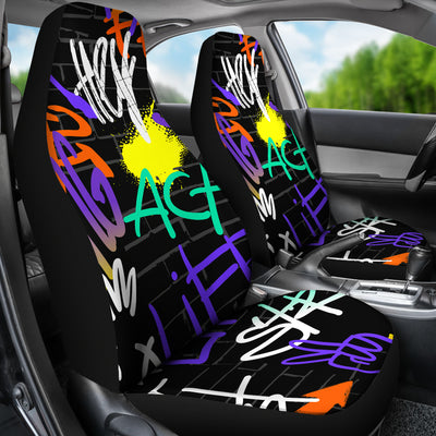 Colorful Graffiti Car Seat Covers