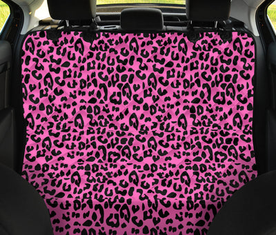 Pink Leopard Print Car Back Seat Pet Cover