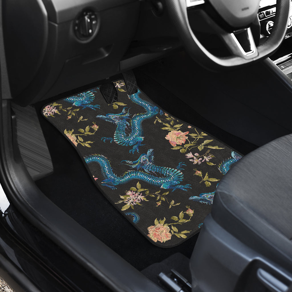 Dragon Flowers Car Floor Mats