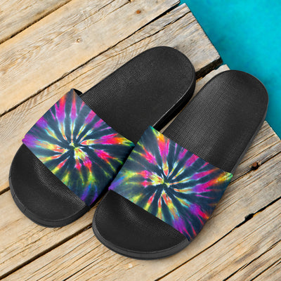 Colorful Neon Tie Dye Slide Sandals