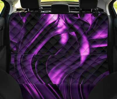 Purple & Black Abstract Swirls Car Back Seat pet Cover