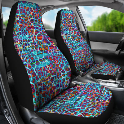 Colorful Leopard Print Car Seat Covers