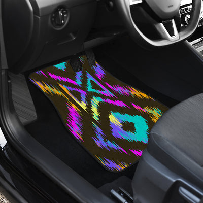 Neon Tribal Pattern Car Floor Mats