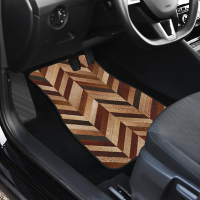 Brown Zig Zag Car Floor Mats