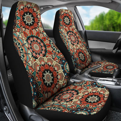 Brown Mandalas Car Seat Covers