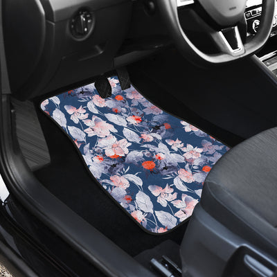 Blue Floral Car Floor Mats