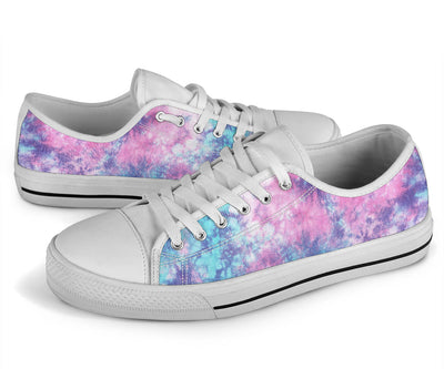 Pink & Blue Cotton Candy Tie Dye Low Top Shoes