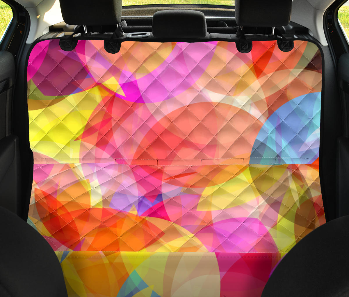 Colorful Abstract Car Back Seat Pet Cover