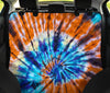 Orange & Blue Tie Dye Car Backseat Pet Cover