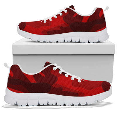 Dark Red Camouflage Sneakers