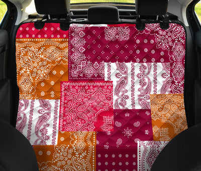 Bandana Patchwork Car Back Seat Pet Cover