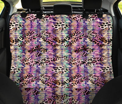 Pink Stripe Animal Print Car Back Seat Pet Cover