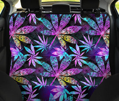 Colorful Weed Plant Car Back Seat Pet Cover