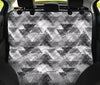 Grey Abstract Triangles Car Back Seat Pet Cover