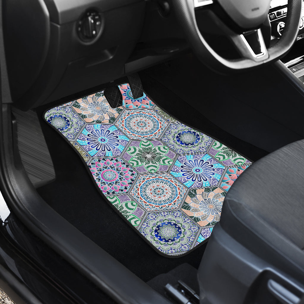 Mandalas Honeycomb Car Floor Mats