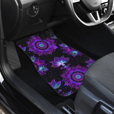 Purple Mandala Lotus Car Floor Mats