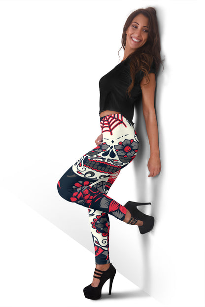Sugar Skulls & Roses Leggings