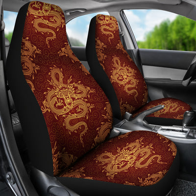 Red Dragon Pattern Car Seat Covers