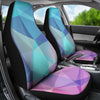 Pink Blue Abstract Triangles Car Seat Covers