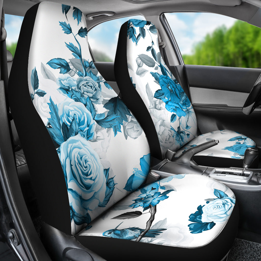 Blue Roses Car Seat Covers