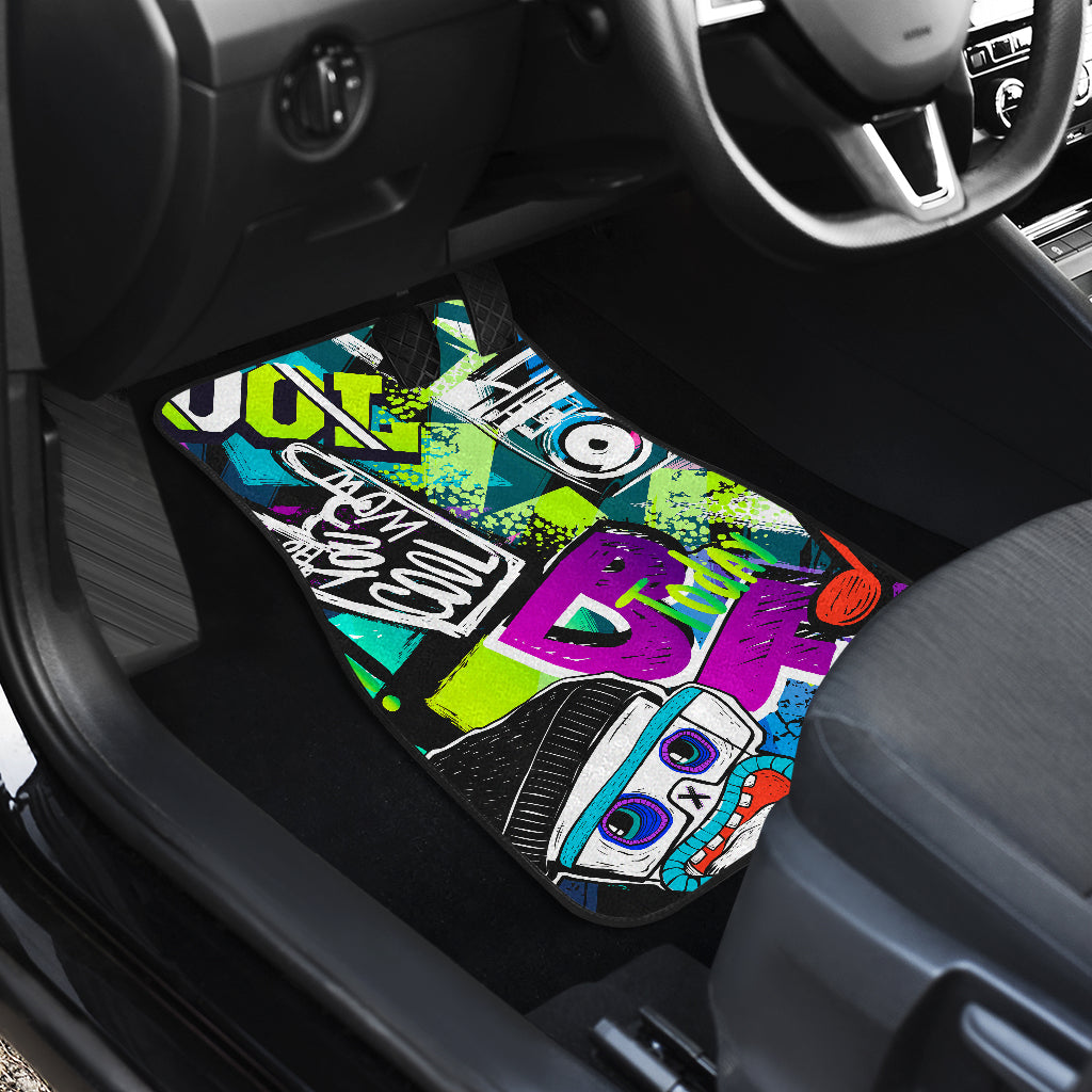Colorful Graffiti Mural Car Floor Mats