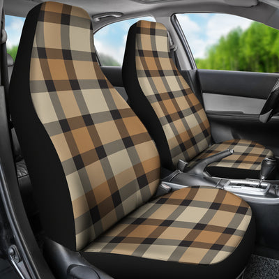 Brown Plaid Car Seat Covers