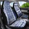 Denim Blue Abstract Stripes Car Seat Covers