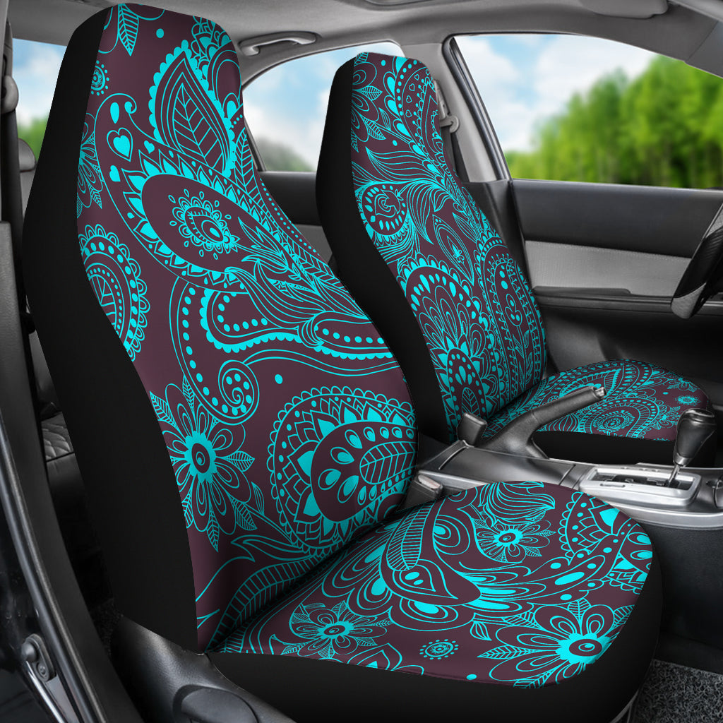Light Green Teal Elegant Decor Car Seat Covers