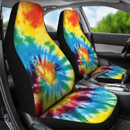 Colorful Tie Dye Print Abstract Art Car Seat Covers