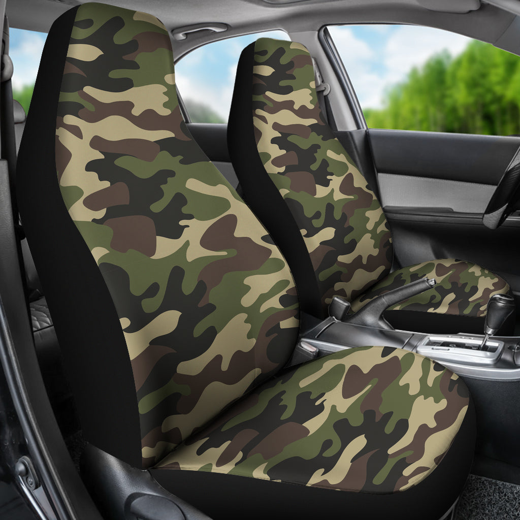 Army Green Camouflage Car Seat Covers