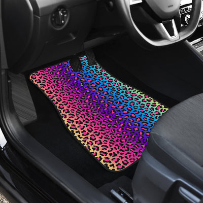 Colorful Leopart Print Car Floor Mats