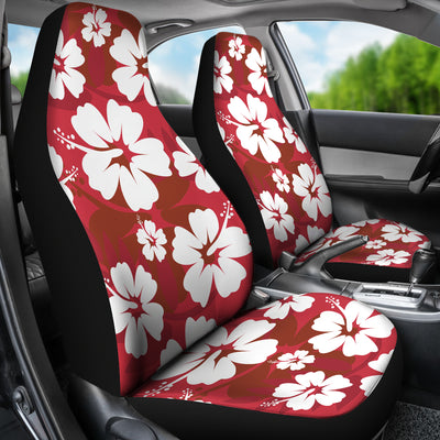 Red Aloha Flowers Car Seat Covers