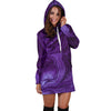 Purple Swirls Womens Hoodie Dress