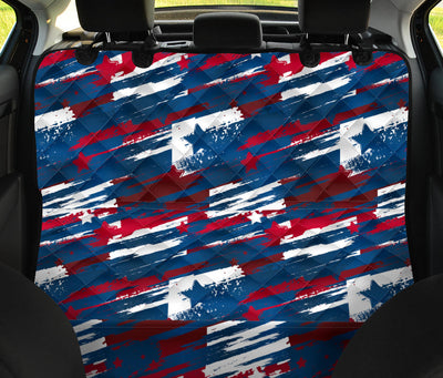 Abstract Red White & Blue Car Back Seat Pet Cover