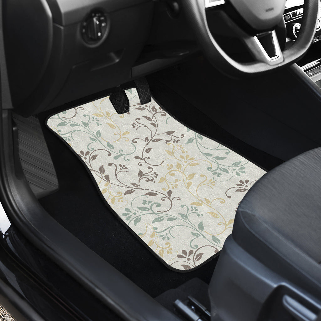 Elegant Floral Car Floor Mats