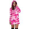 Pink Camouflage Hoodie Dress