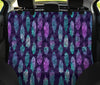 Neon Feathers Car Backseat Pet Cover