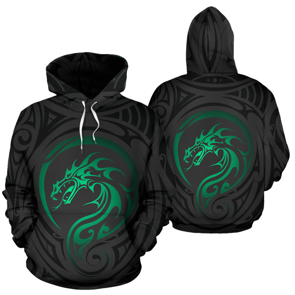 Green Maori Dragon Hoodie