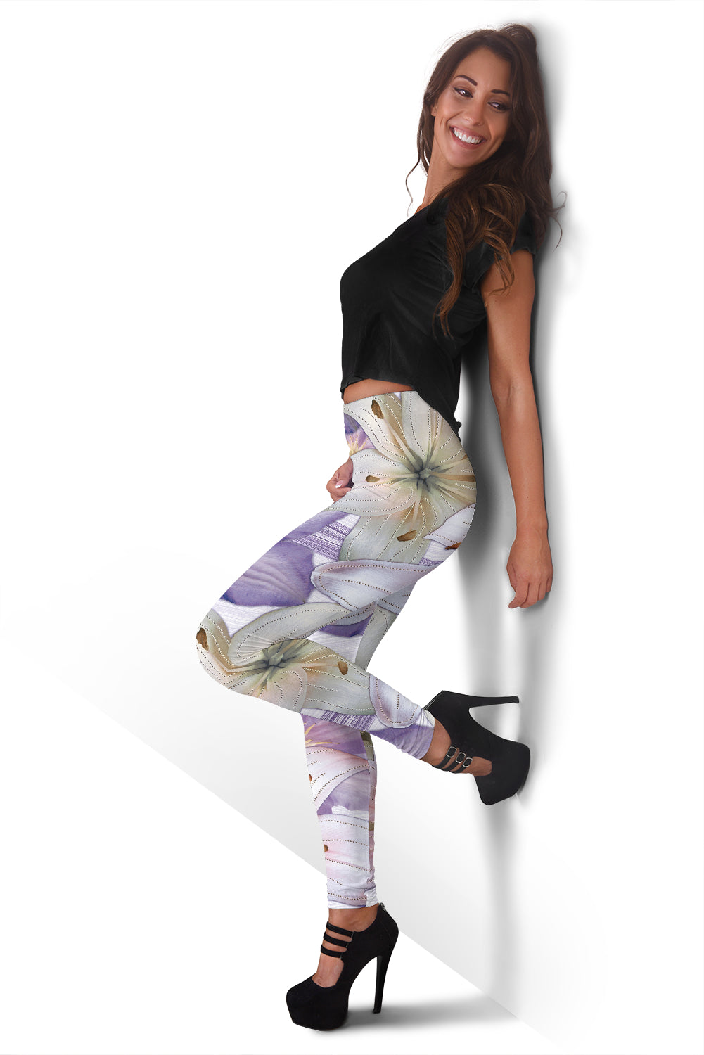 Purple Flowers Leggings