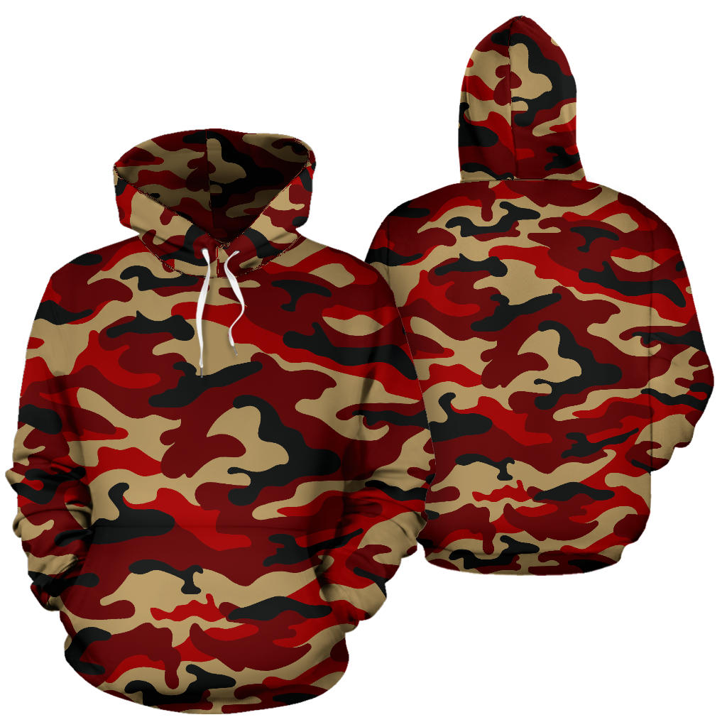 Red & Gold Camouflage Hoodie