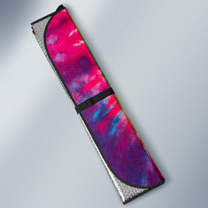 Colorful Tie Dye Print Spiral Car Sun Shades