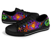 Colorful Peace Signs Black Mens Low Top Shoes
