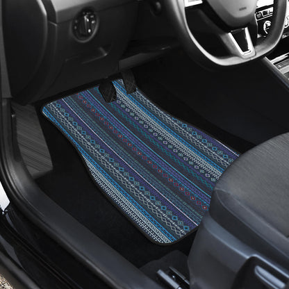 Blue Boho Stripes CL Car Floor Mats