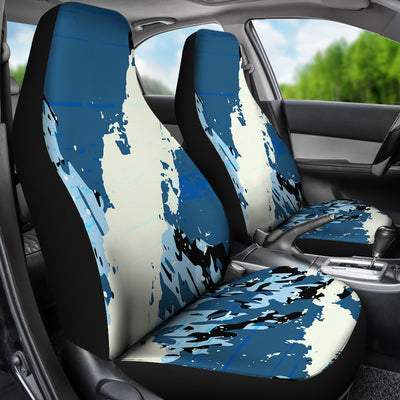 Blue Abstract (2) Car Seat Covers